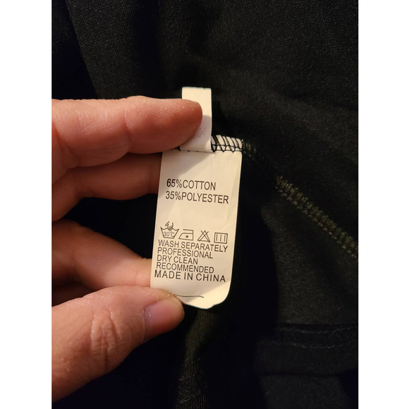 Black Handkerchief Top Women's Size XL V-Neck Cold Shoulder Cotton Blend (VA1) - Picture 6 of 6